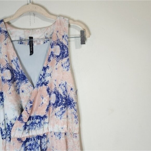 W118 By Walter Baker Dress Women 6 Water Color Tie Dye Sleeveless Slit Maxi - Picture 8 of 10